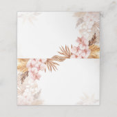 Pampas grass Terracotta Wedding Plaatskaartje (Buitenkant ongevouwen)