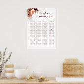 Pampas Grass Terracotta Wedding Seding Chart Poster (Keuken)