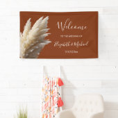 Pampas Grass Terracotta | Welkom bruiloft Spandoek (Insitu)