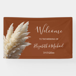 Pampas Grass Terracotta   Welkom bruiloft Spandoek