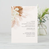 Pampas Grass Terracotta Woestijn Herfst Bruiloft Kaart (Staand voorkant)