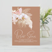 Pampas Grass Tropical Floral Boho Vrijgezellenfees Kaart (Staand voorkant)