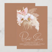 Pampas Grass Tropical Floral Boho Vrijgezellenfees Kaart (Voorkant / Achterkant)