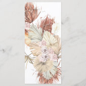 Pampas Grass Tropical Oerwoud Floral Wedding Menu (Achterkant)