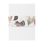 Pampas Grass Tropical Oerwoud Floral Wedding Uitnodigingen Wikkel (Achterkant Voorbeeld)