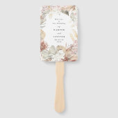 Pampas Grass Tropical Oerwoud Wedding Programme Handwaaier (Voorkant)
