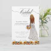 Pampas Grass Trouwjurk Boho Vrijgezellenfeest Kaart (Staand voorkant)