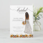 Pampas Grass Trouwjurk Boho Vrijgezellenfeest Kaart (Staand voorkant)