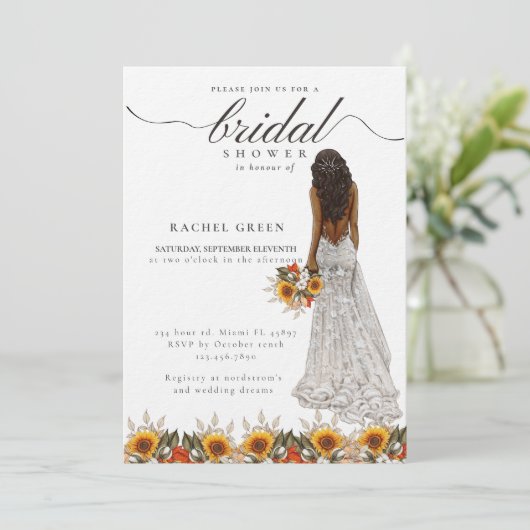 Pampas Grass Trouwjurk Boho Vrijgezellenfeest Kaart (Staand voorkant)