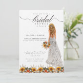 Pampas Grass Trouwjurk Boho Vrijgezellenfeest Kaart (Staand voorkant)