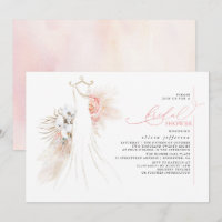 Pampas Grass Trouwjurk Roze Vrijgezellenfeest