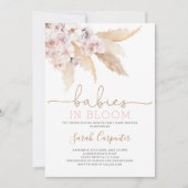 Pampas Grass Twin Girls Baby shower Kaart (Voorkant)