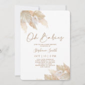 Pampas Grass Twins Baby shower Kaart (Voorkant)