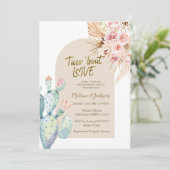 Pampas Grass Verloving Cactus Taco Bout Love Kaart (Staand voorkant)