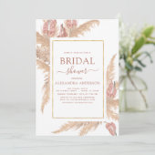 Pampas Grass Vrijgezellenfeest Bohemian Boho Kaart (Staand voorkant)