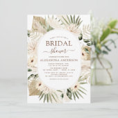 Pampas Grass Vrijgezellenfeest Boho Eucalyptus Inv Kaart (Staand voorkant)