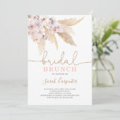 Pampas Grass Vrijgezellenfeest brunch uitnodiging (Staand voorkant)