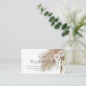 Pampas Grass Vrijgezellenfeest Recept Aanvraag Informatiekaartje (Staand voorkant)