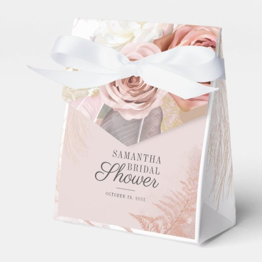 Pampas Grass Vrijgezellenfeest Terracotta Bedankdoosjes (Voorkant Zijde)