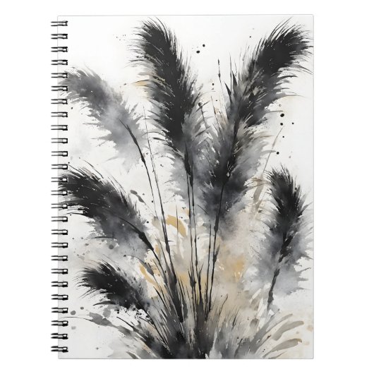 Pampas Grass - Watercolor flowers Notitieboek (Voorkant)