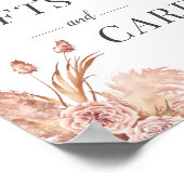 Pampas Grass Waterverf Floral Kaarten Gifts Weddin Poster (Hoek)