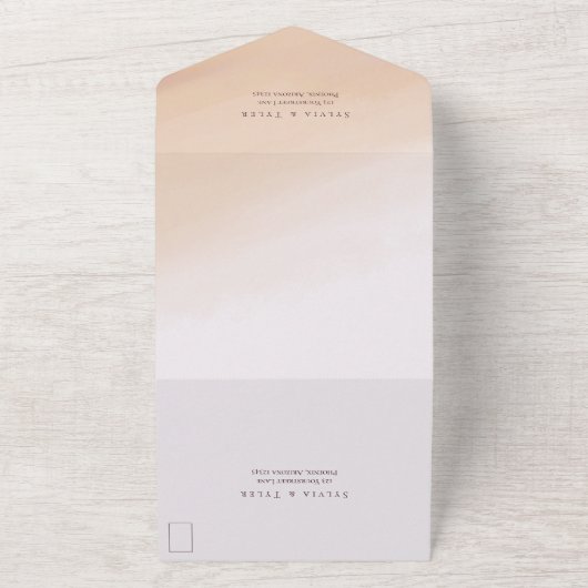 Pampas Grass Wedding All In One Uitnodiging (Buitenkant)