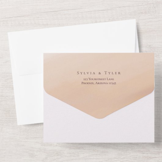 Pampas Grass Wedding All In One Uitnodiging (Achterkant)