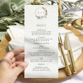 Pampas Grass Wedding Boho Elegant Menu Receptie