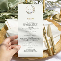 Pampas Grass Wedding Boho Elegant Menu Receptie