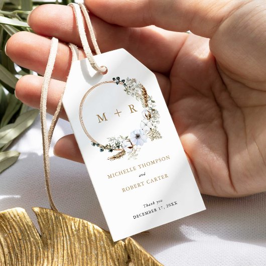 Pampas Grass Wedding Boho Terracotta Monogram Chic Cadeaulabel