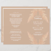 Pampas Grass Wedding Ceremony Botanical Folded (Voorkant / Achterkant)