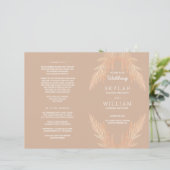 Pampas Grass Wedding Ceremony Botanical Folded (Staand voorkant)