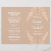Pampas Grass Wedding Ceremony Botanical Folded (Voorkant)
