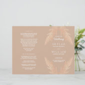 Pampas Grass Wedding Ceremony Botanical Folded (Staand voorkant)