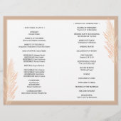 Pampas Grass Wedding Ceremony Botanical Folded (Achterkant)
