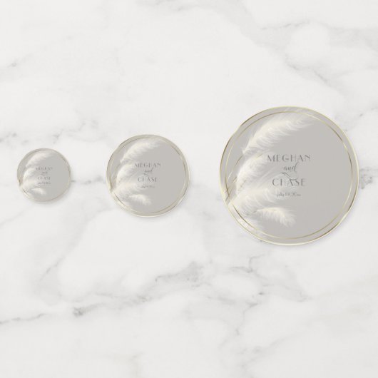 Pampas Grass Wedding Confetti (Voorkanten)