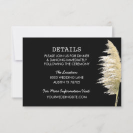 Pampas Grass Wedding Details Flat Kaart