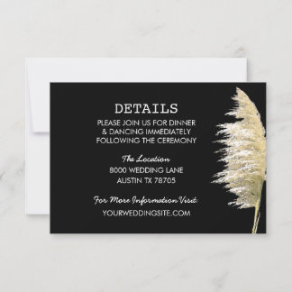 Pampas Grass Wedding Details Flat Kaart