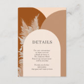 Pampas Grass Wedding Details Kaart (Voorkant)