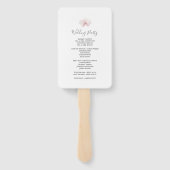 Pampas Grass Wedding Handwaaier (Achterkant)