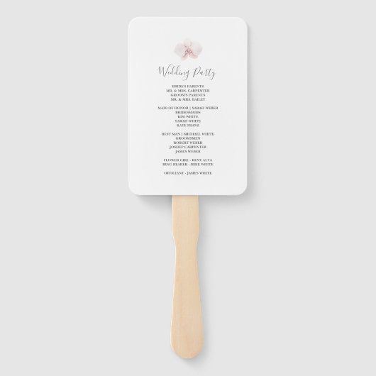 Pampas Grass Wedding Handwaaier (Achterkant)