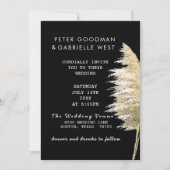 Pampas Grass Wedding Invitation Kaart (Voorkant)