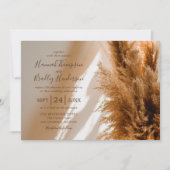 Pampas Grass Wedding Kaart (Voorkant)