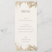 Pampas Grass Wedding Menu Card (Voorkant)