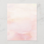 Pampas Grass Wedding Menu Roze Floral (Achterkant)