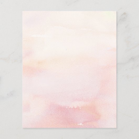 Pampas Grass Wedding Menu Roze Floral (Achterkant)