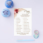 Pampas Grass Wedding Reception I Spy Game Card Flyer (Enkel)