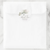 Pampas Grass White Floral Ronde Sticker (Tas)