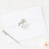 Pampas Grass White Floral Ronde Sticker (Envelop)