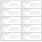 Pampas Grass White Gast Namen Adresetiketten Sticker (Voorkant)